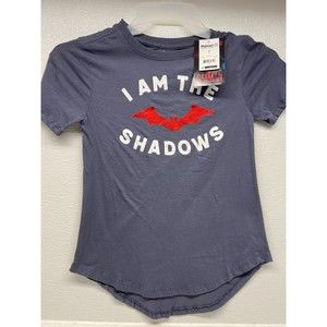Girls Batman I Am The Shadows Charcoal Gray T-shirt Short Sleeve Size: SP